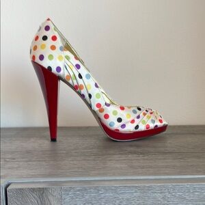 Steve Madden Red Peep-Toe Heels